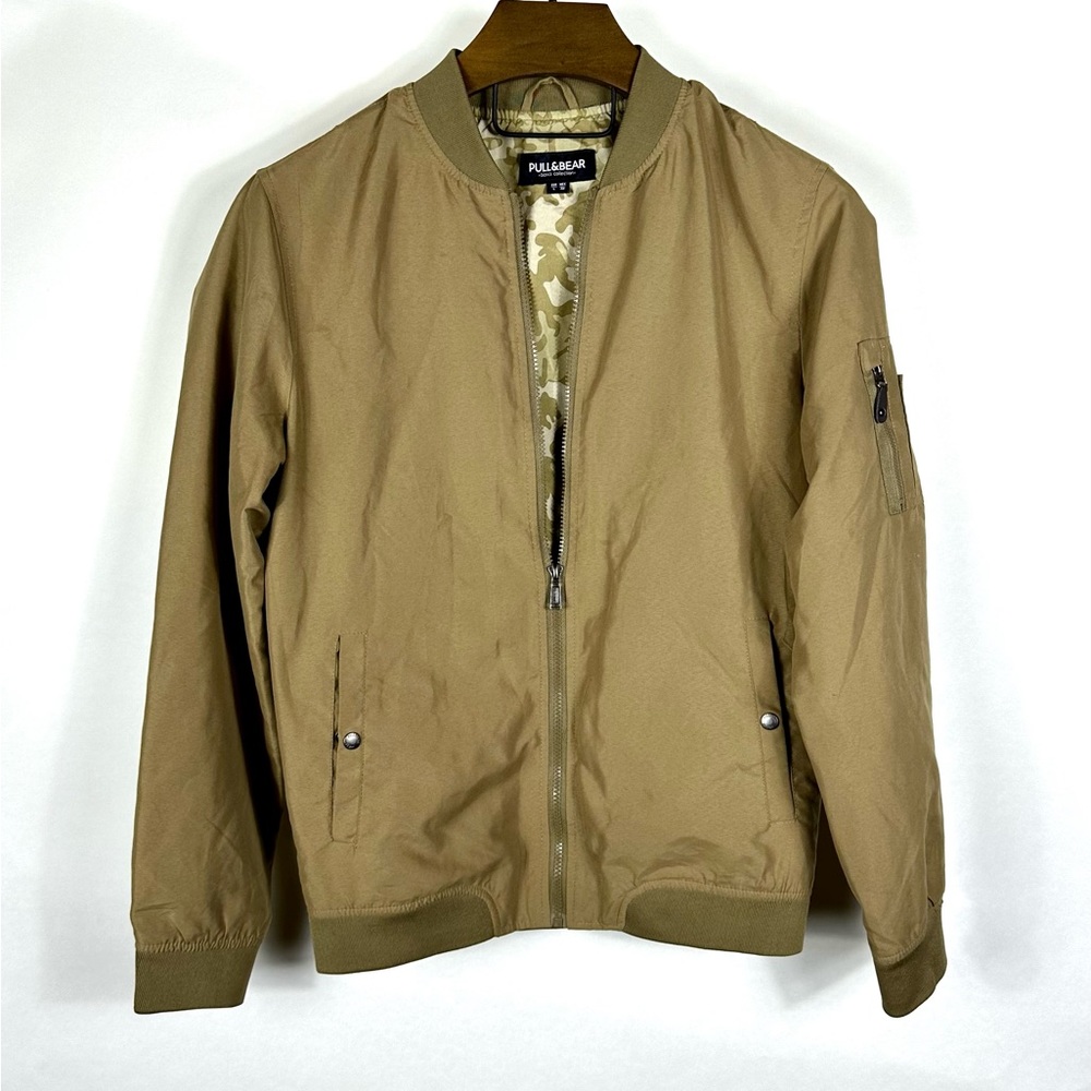 Pull&Bear Bomber Jacket - Ecru